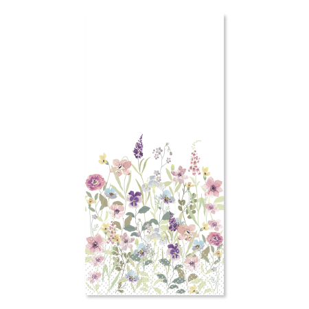 Serviet m. grøftekantsblomster