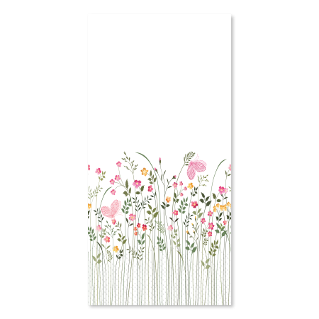 Serviet m. grøftekantsblomster