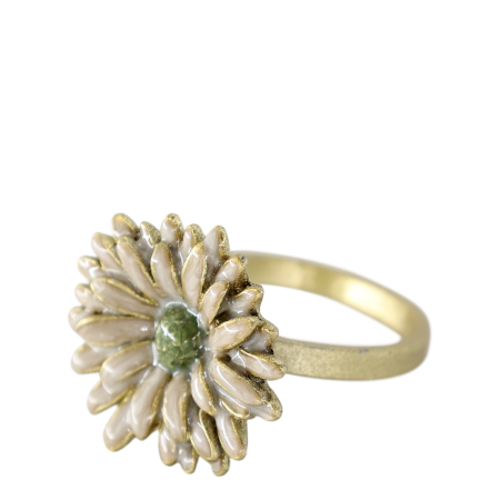 Servietring m. blomst