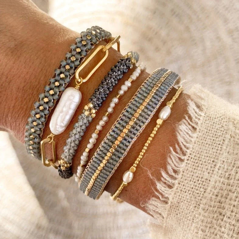 Armbånd Lulu Round - Pearl