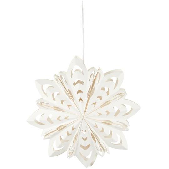 Stjerne t/ophæng 8-kantet hvid Stella - 30 cm