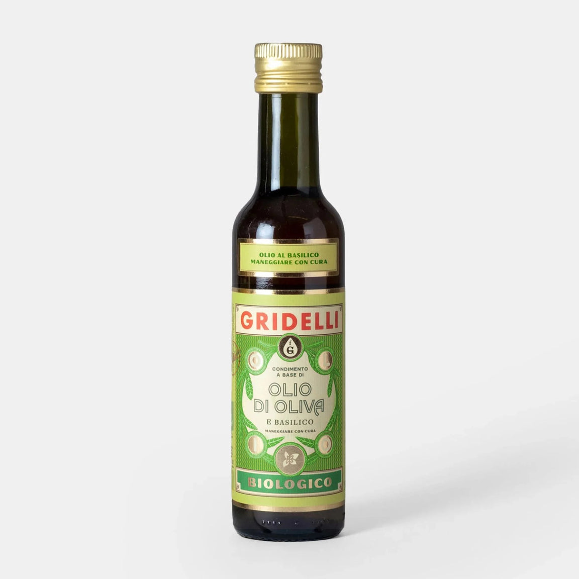 Gridelli - Ekstra Jomfru Olivenolie Med Basillikum, Olio Al Basilco