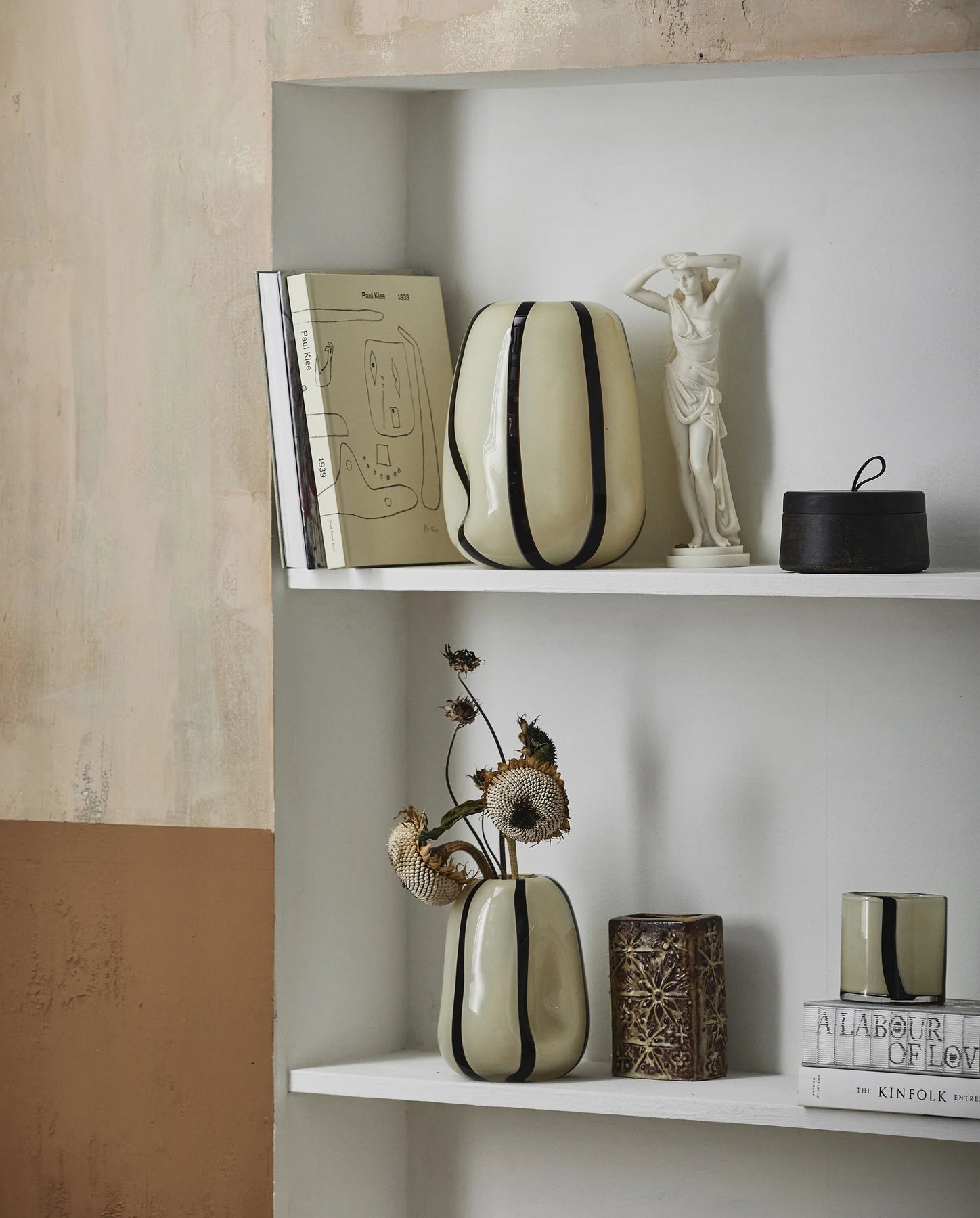 BOHOL vase, L - råhvid