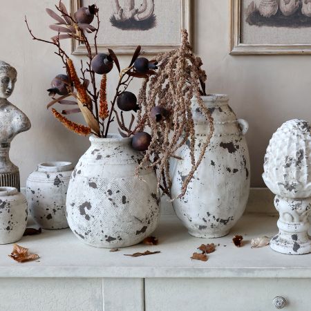 Frejus Vase-H26,5/Ø24 cm creme