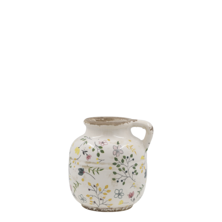 Cavaillon Flaske m. blomstermotiv
