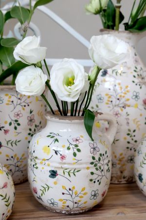 Cavaillon Flaske m. blomstermotiv