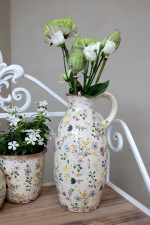 Cavaillon Flaske m. blomstermotiv