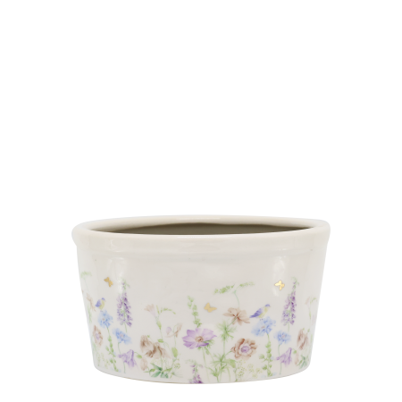 Papillon Fad m. blomster