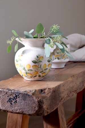 Limone Blossom Kande m. citroner og blomster