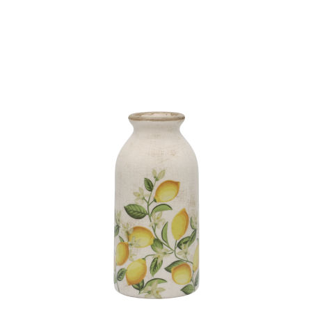 Limone Blossom Flaske m. citroner og blomster