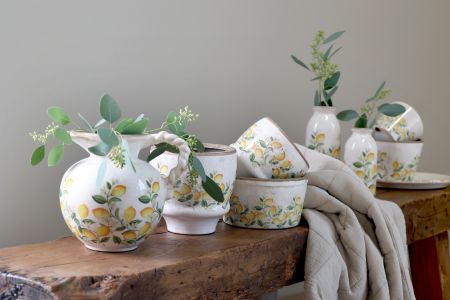 Limone Blossom Flaske m. citroner og blomster