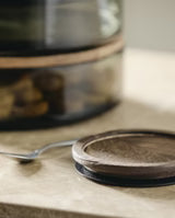 BASIL opbevaringsglas med låg i træ