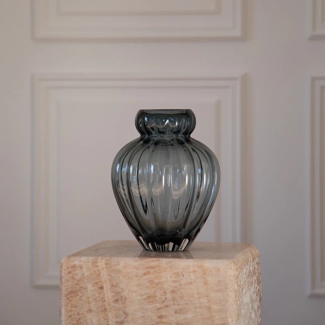 Audrey Vase - Petrol blue Small