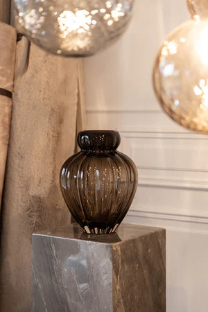 Audrey Vase - Smokey brown, Stor