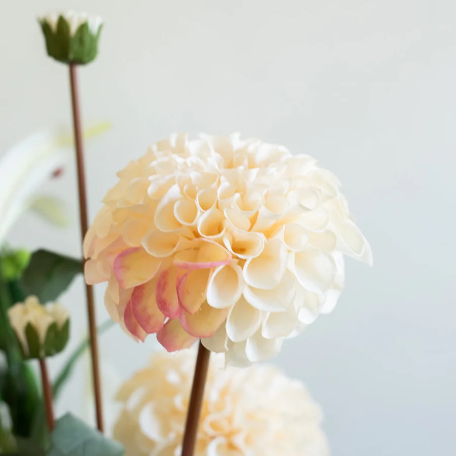 Artificial Flowers - Cream Dahlia