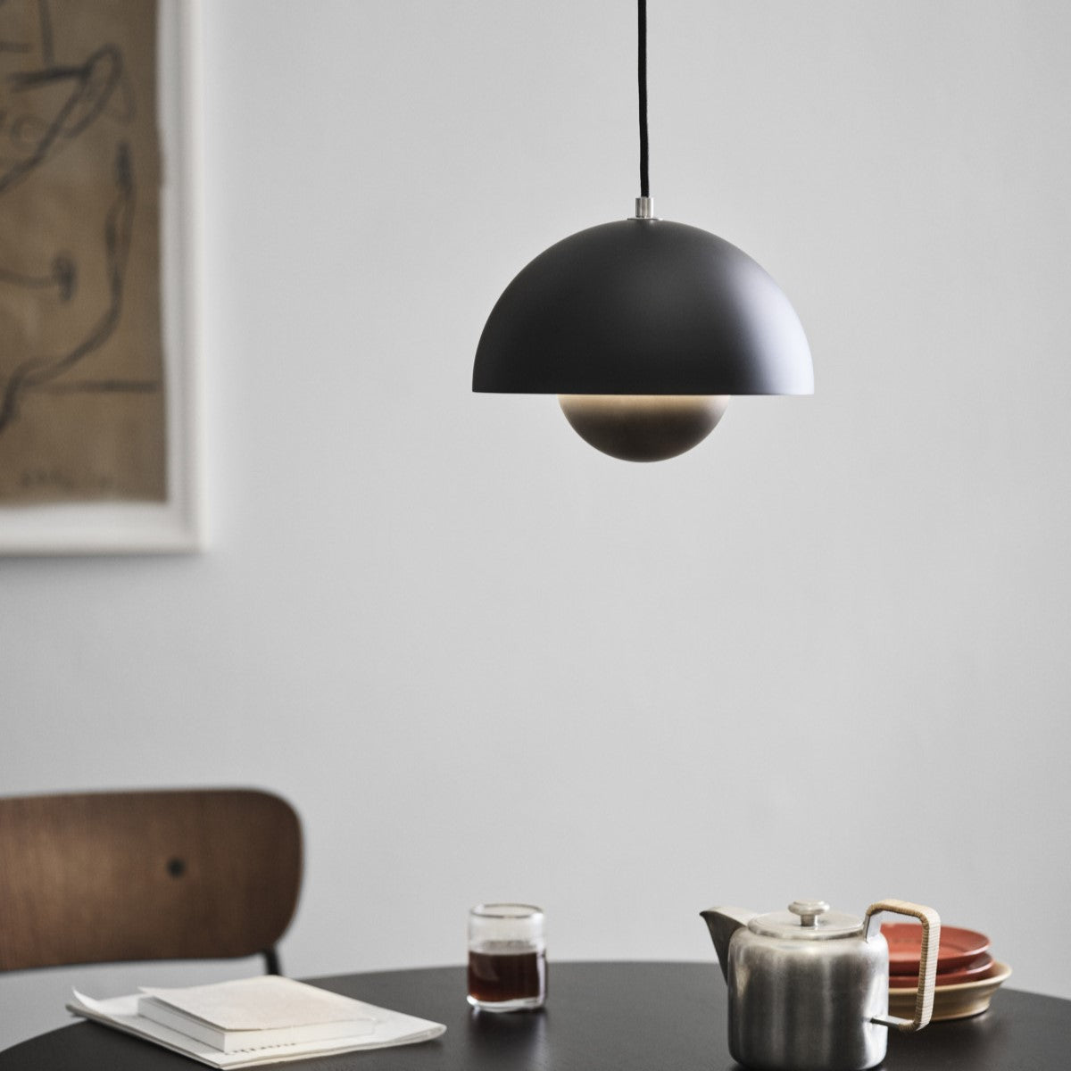 Lampe Matt black - Flowerpot VP1