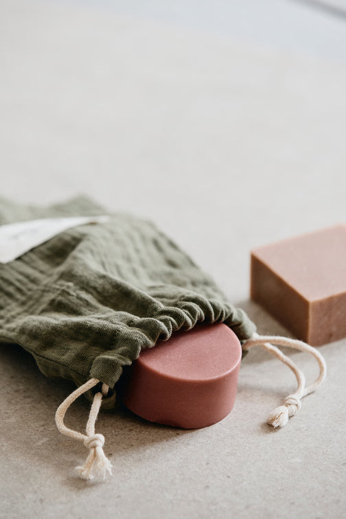 Cotton soap bag | GREEN