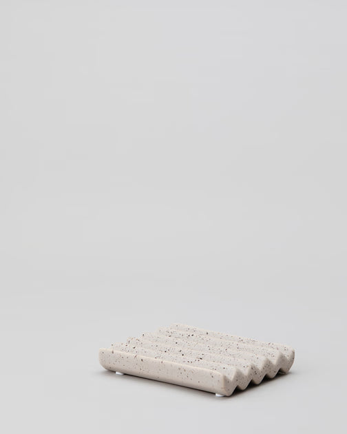 Ceramic soap tray small | TERRAZZO 8 x 10 cm
