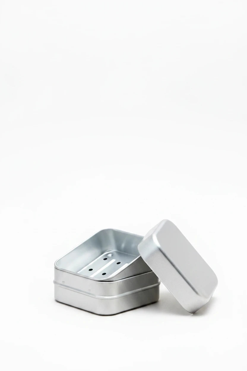 Rejsebeholder til sæbe i aluminium