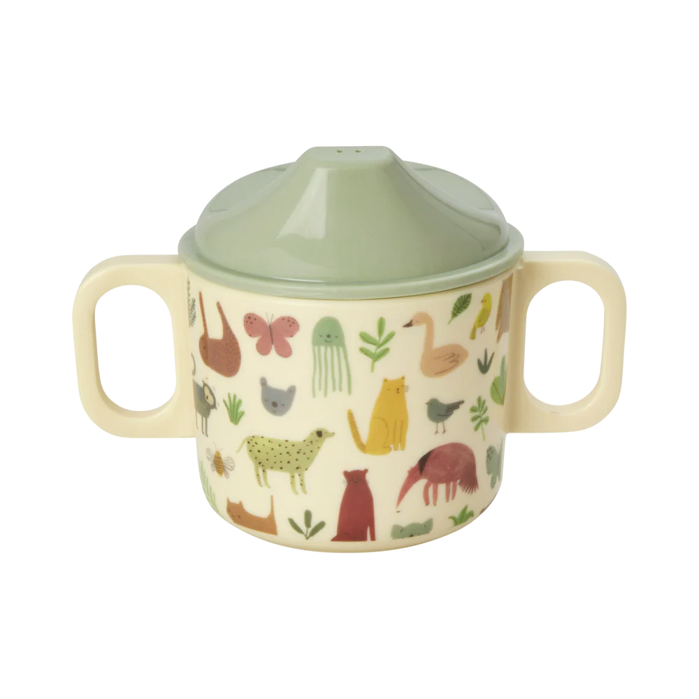 Babykop Creme Sweet Jungle Print