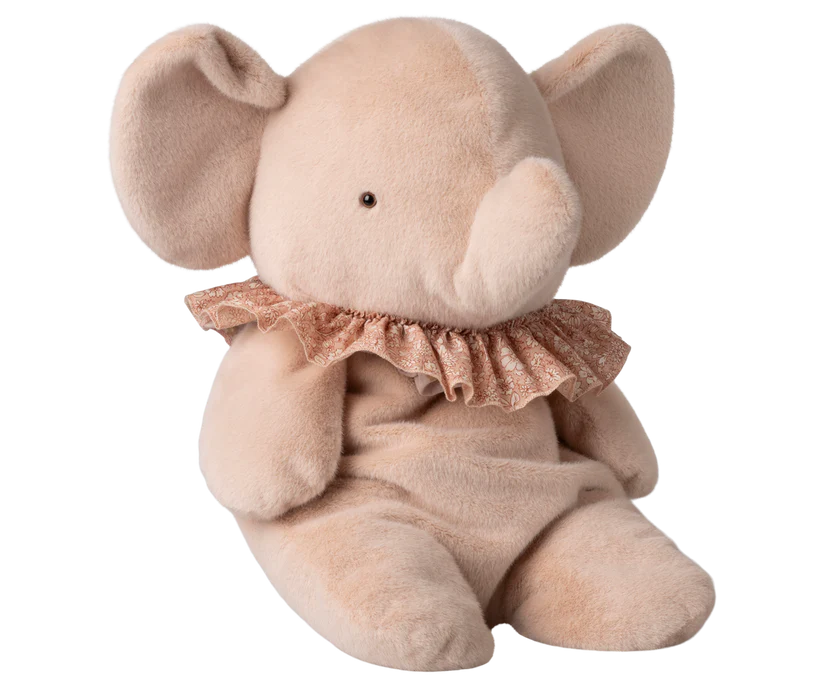 Elefant, plys, Stor - Lyserød