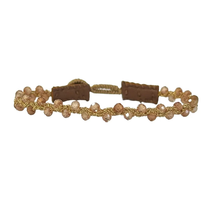 Armbånd Cap Twist - Champagne Quartz