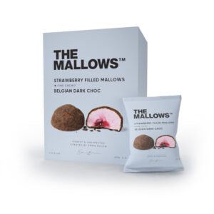 STRAWBERRY FILLED MALLOWS & BELGIAN DARK CHOC BOX – 5 STK