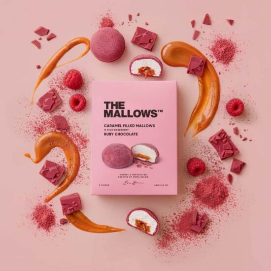 CARAMEL FILLED MALLOWS + RUBY CHOCOLATE