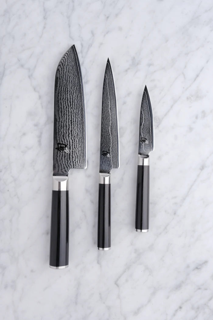 Shun Classic Knivsæt Santoku, Urtekniv og Utilitykniv