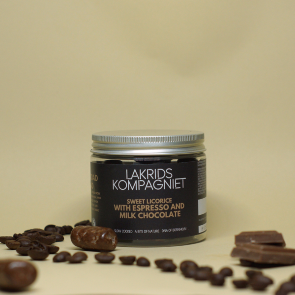Sød Lakrids Med Espresso Mælke Chokolade 130g