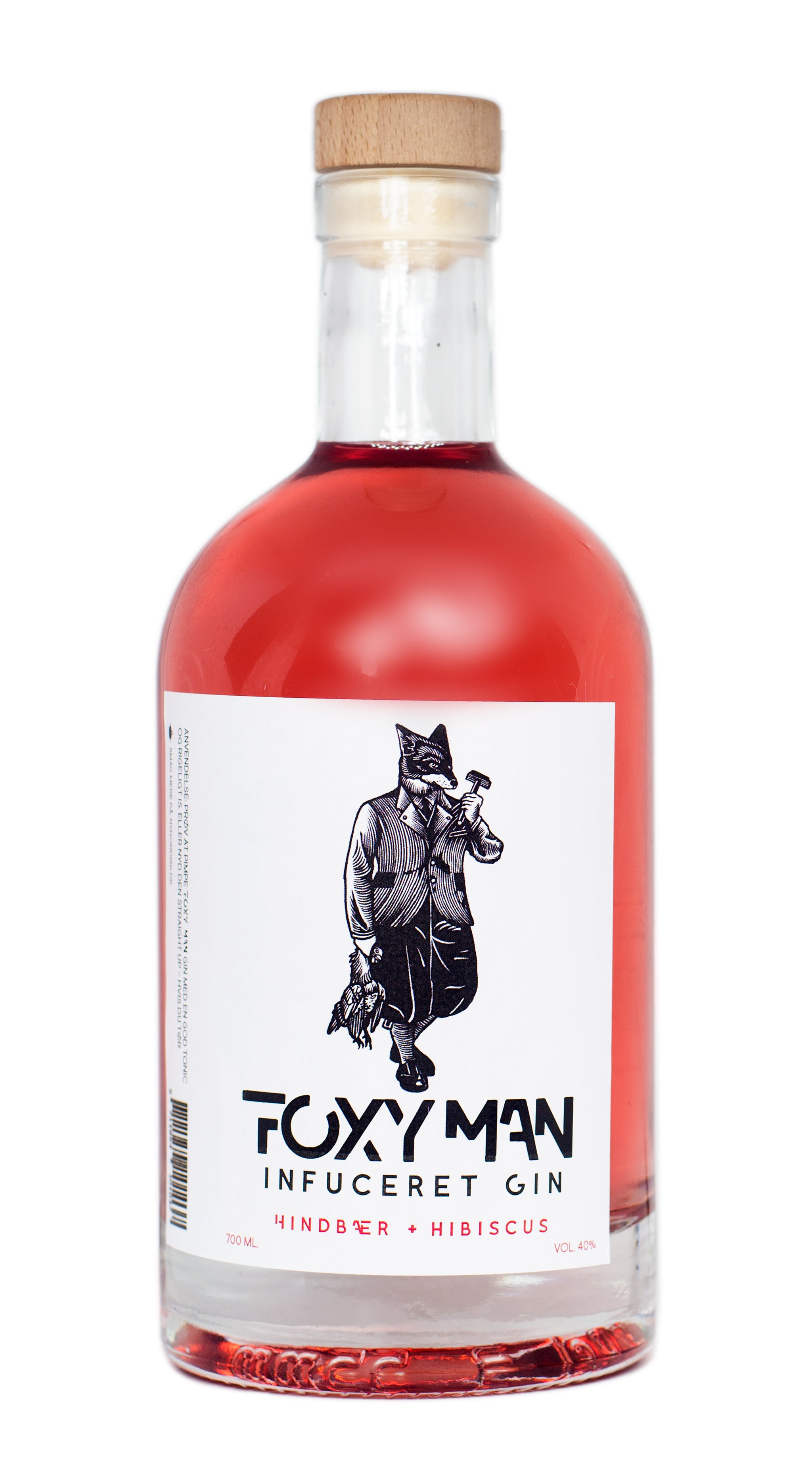 FOXYMAN infuceret Gin med hindbær + hibiscus