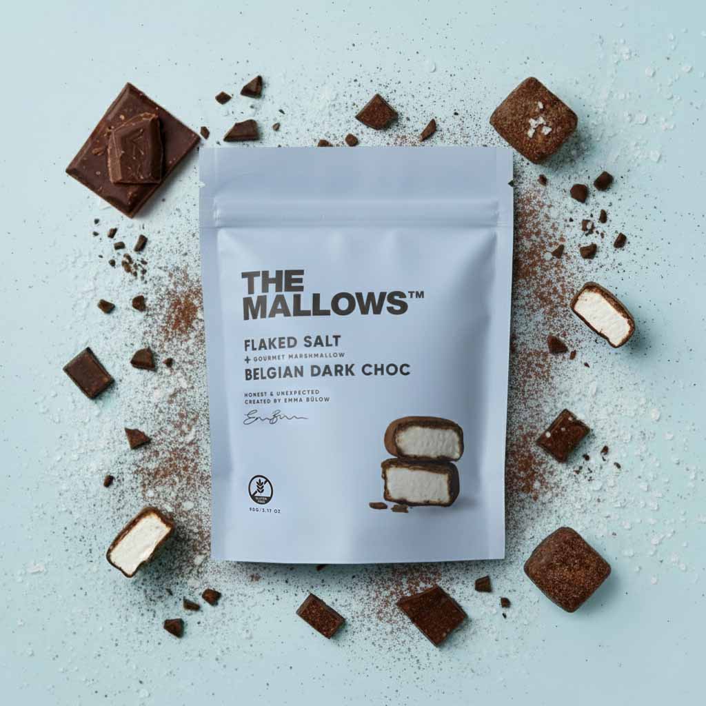 FLAKED SALT – SKUMFIDUSER MED MØRK CHOKOLADE & SALT 90G