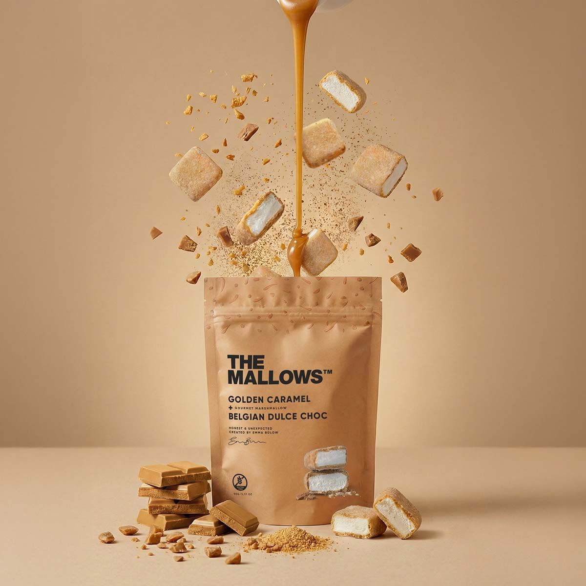 GOLDEN CARAMEL – SKUMFIDUSER MED DULCE CHOKOLADE OG KARAMEL 90G
