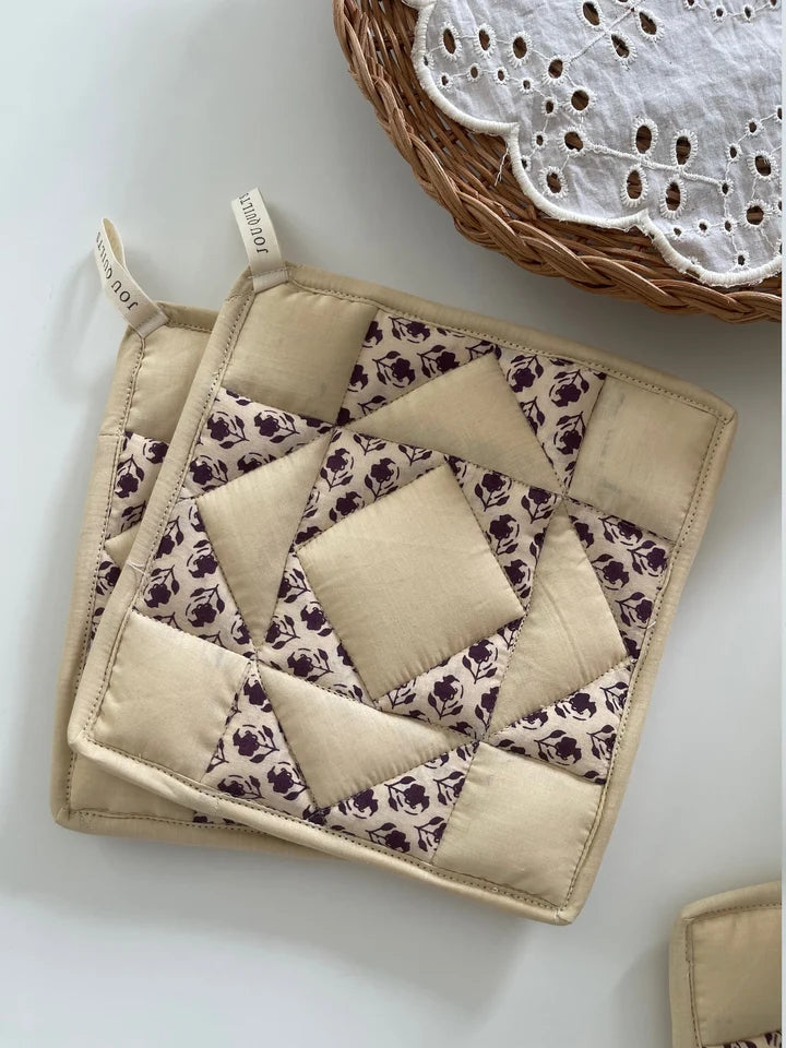 Jou patchwork grydelapper 2 stk