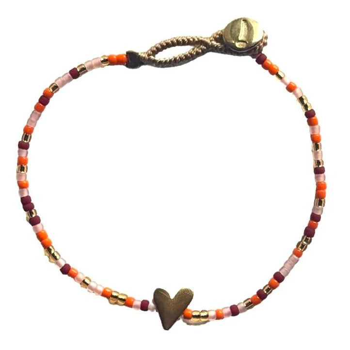 Armbånd Lulu Heart - Mix Orange