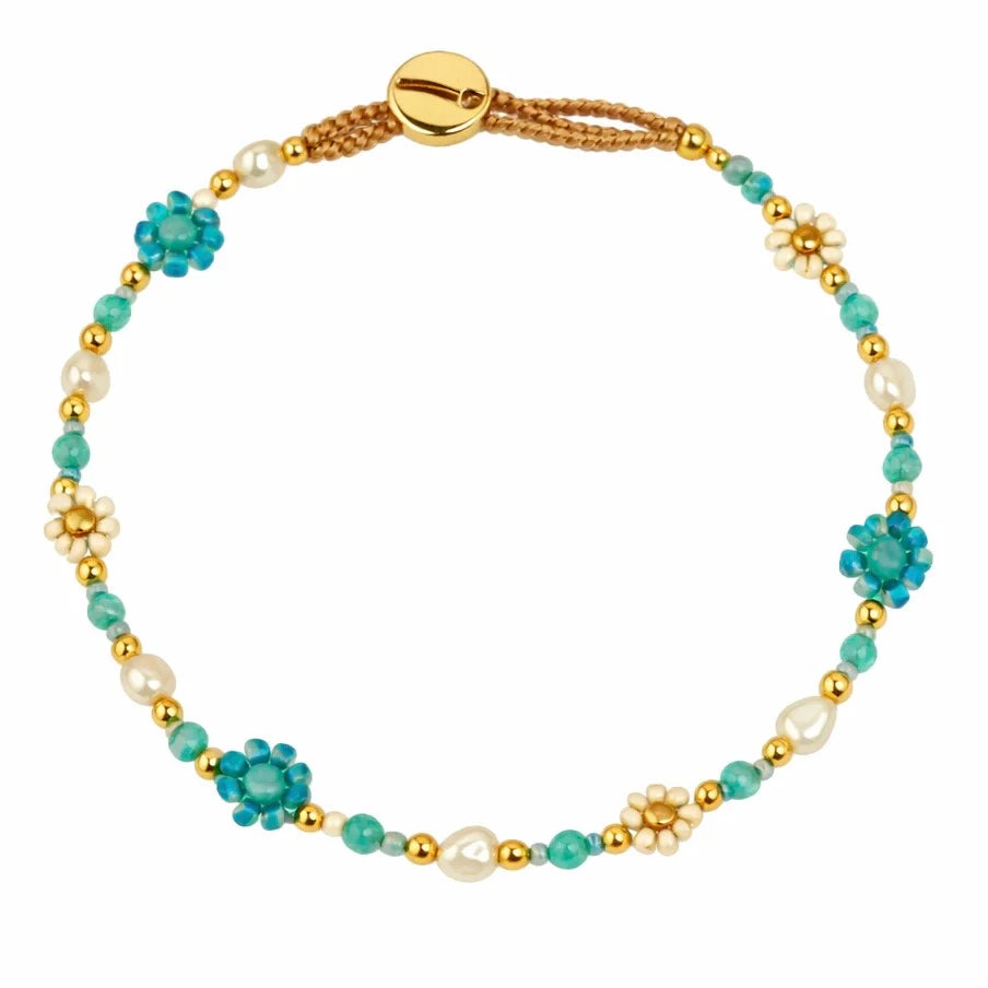 Armbånd Lulu Flower - Teal