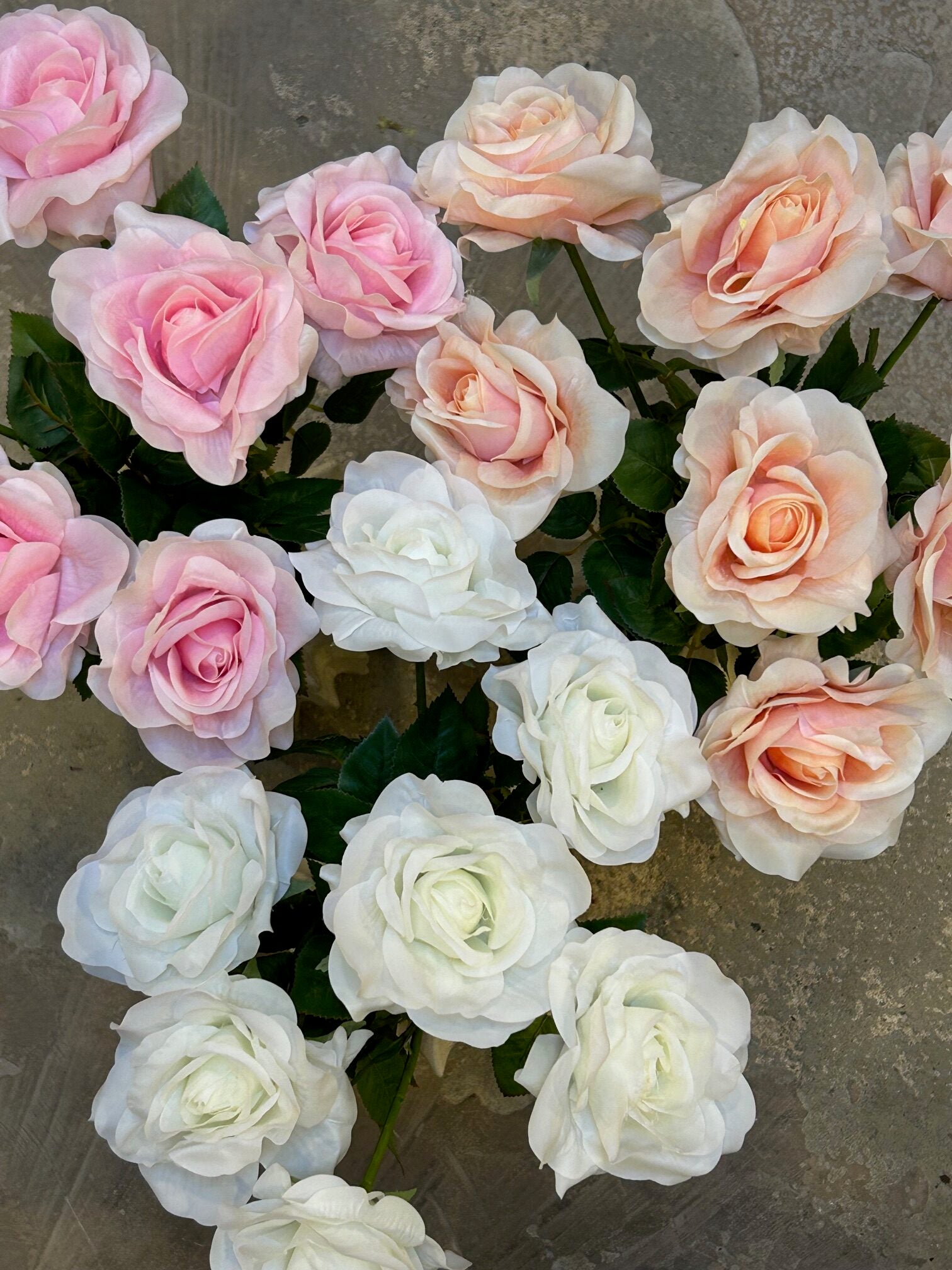 Rose lys abrikos real touch h 69cm