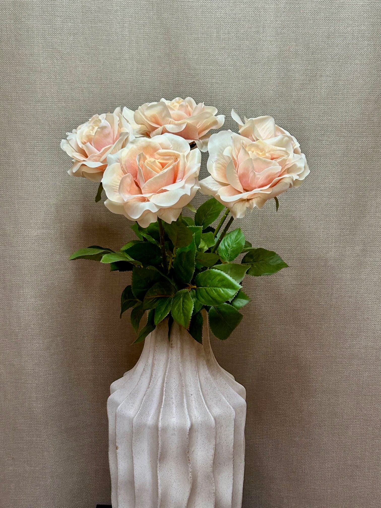 Rose lys abrikos real touch h 69cm