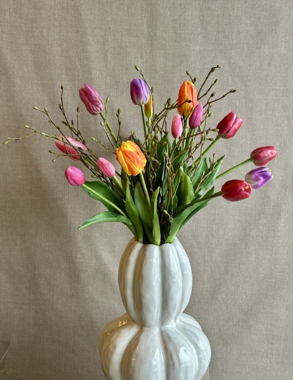 Tulipan bundt pink h 41 cm
