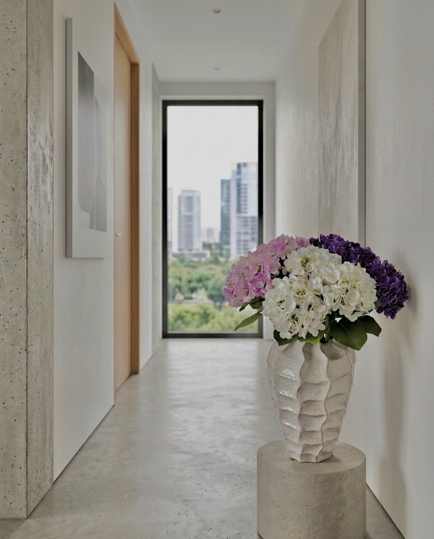 Hortensia rosa real touch h 60 cm