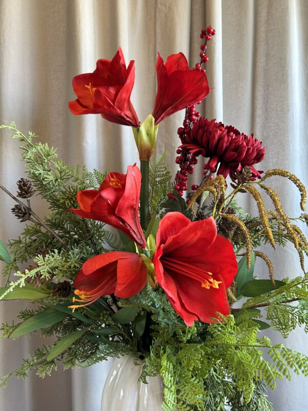 Amaryllis rød real touch h 68 cm