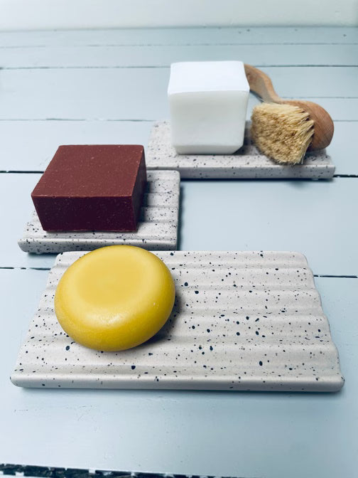 Ceramic soap tray large | TERRAZZO 8 x 15 cm
