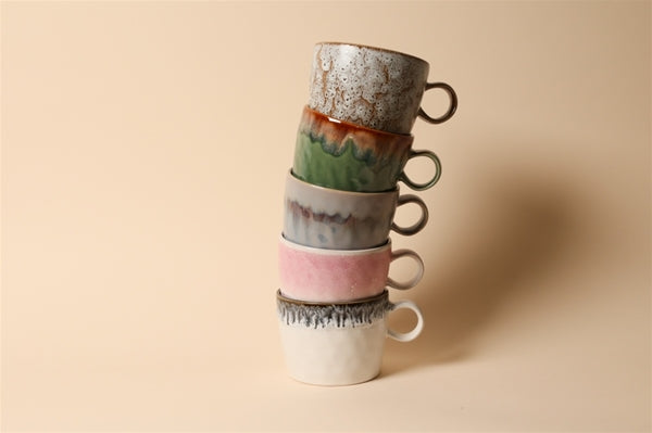 Krus m/hank, grå, 8,5xø11 cm