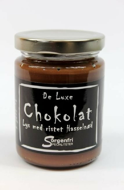 Belgisk chokoladecreme, lys m. hasselnødder