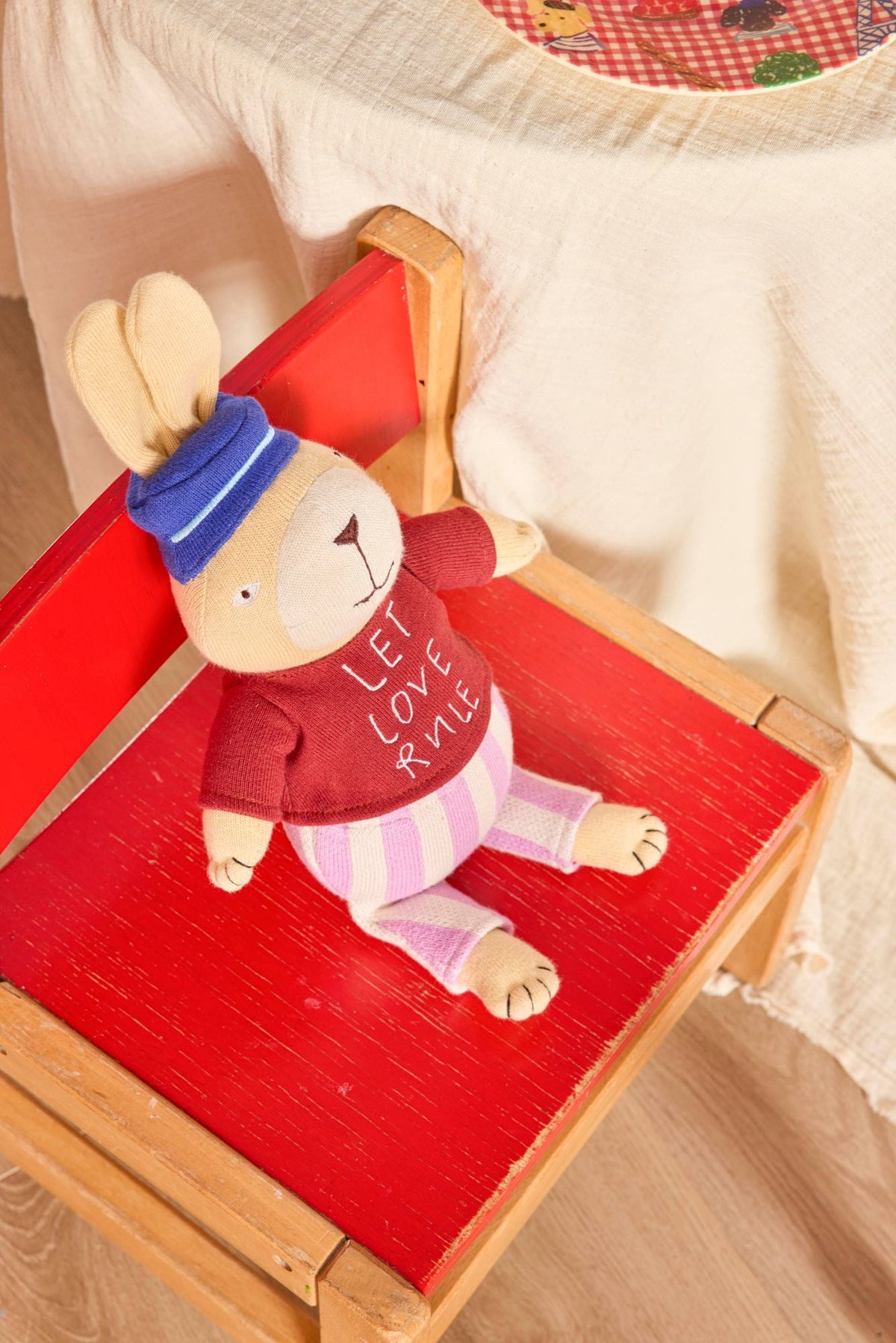 RICE strikket bamse – kaninen Robbie