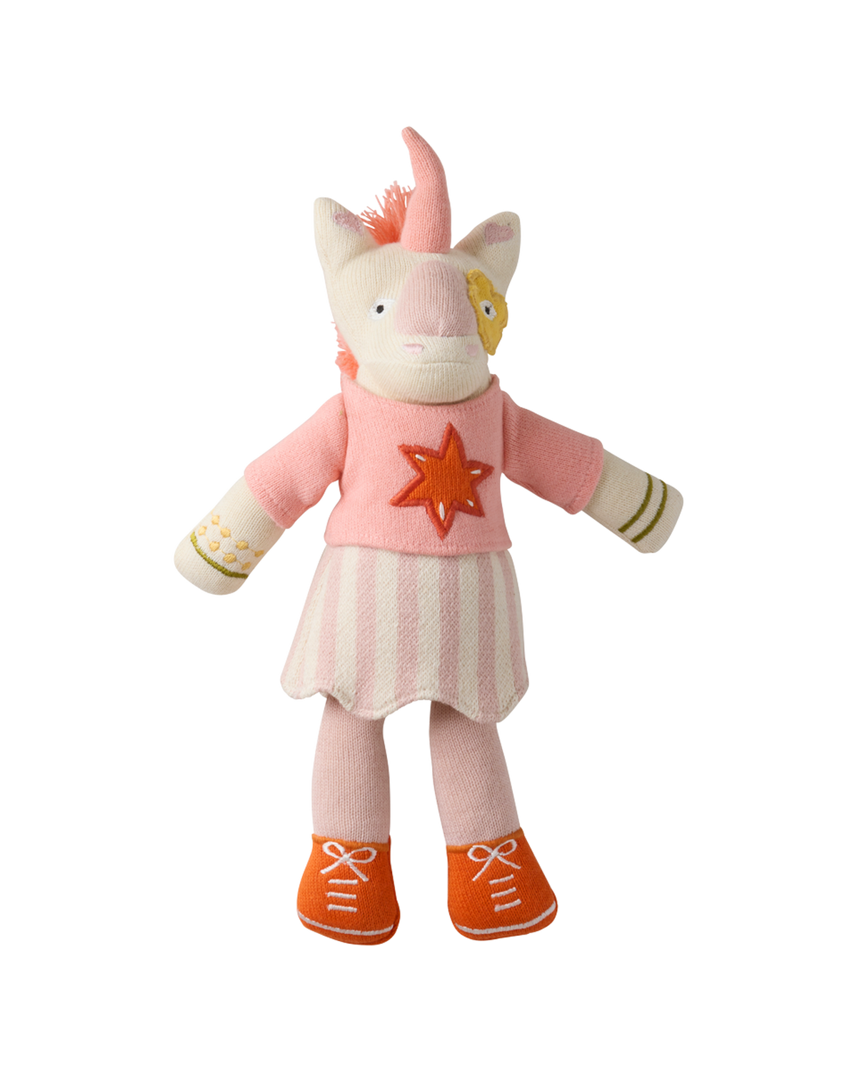 RICE strikket bamse – enhjørningen Tina