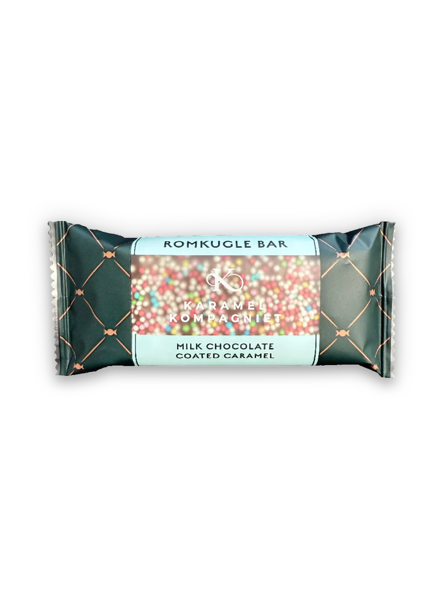 Karamel Bar – Romkugle i lys chokolade