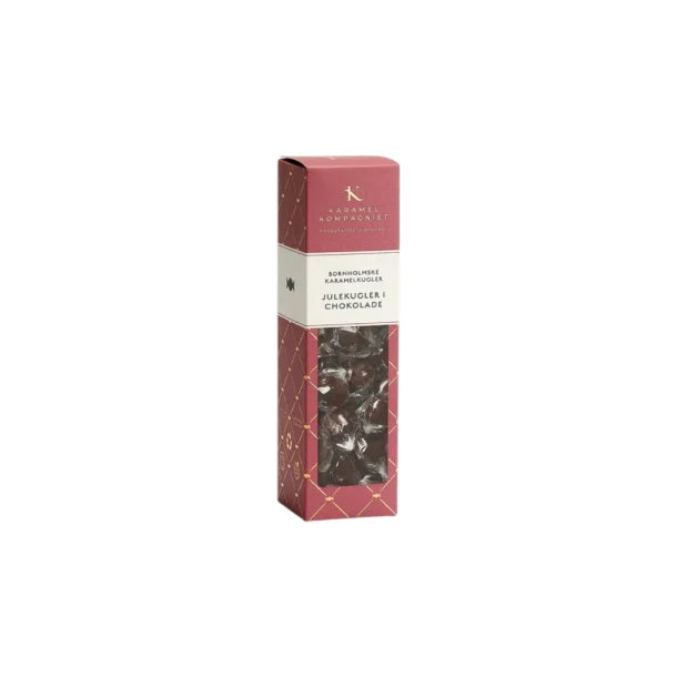 Karamelkugler: Julekugler i chokolade