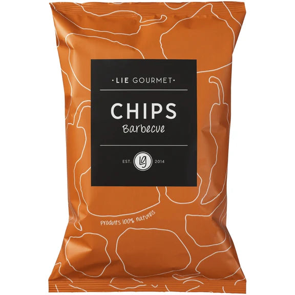 Kartoffelchips med barbecue