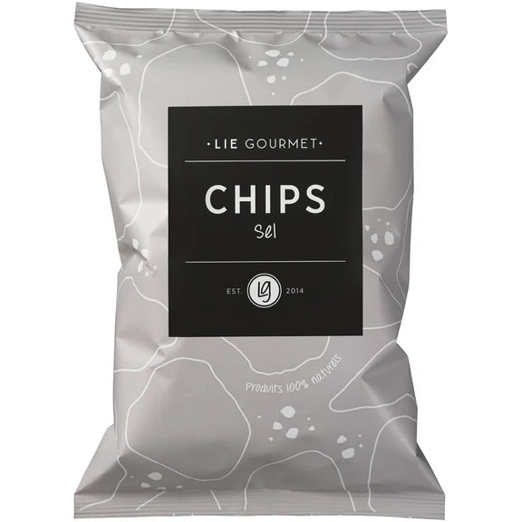 Kartoffelchips med salt